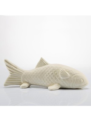 Marin Ocean Kokulu Ekru Uzun Balık Seramik Taş