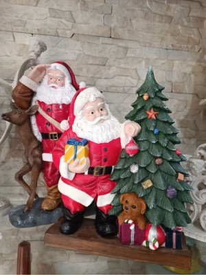 Çam Ağaçlı Noel Baba Heykeli, Noel Baba Biblo, Yılbaşı Hediyesi