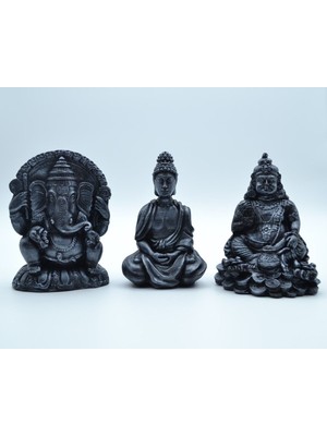 3'lü Set Budha Dekoratif Biblo Heykel Takımı