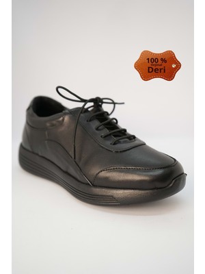 Forex Tam Ortopedik Içi Dışı Hakiki Deri Lastikli Kadın Ayakkabı