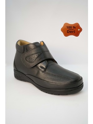 Kristal DR.221 Tam Ortopedik Hakiki Deri Cırtlı Geniş Kalıp Kadın Bot