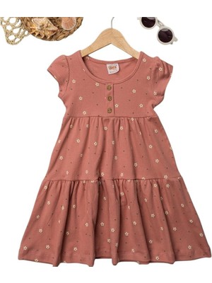 Çiçekli Kız Çocuk Yazlık Elbise