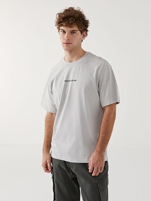 Xsıde  Bisiklet Yaka Kısa Kollu Baskılı Penye Erkek Tişört