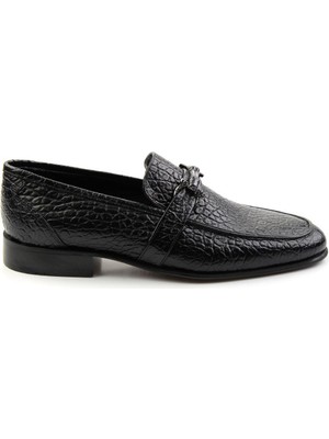 Bambi Siyah Leather Erkek Klasik Ayakkabı E01630240703