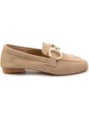 Bambi Vizon Leather Kadın Loafer Ayakkabı K01763771002