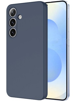 Kzy Samsung Galaxy S25 Plus ile Uyumlu Kapak Içi Kadife Kamera Korumalı Lansman Silikon Kılıf - Petrol Mavisi