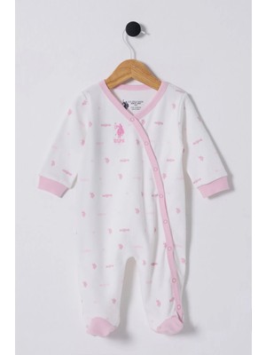 U.s. Polo Assn. Kız Bebek Beyaz Tulum