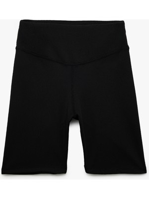 Koton Yüksek Bel Dar Kesim Spor Biker Tayt