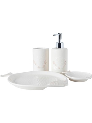 Marıne Fısh 4'lü Kutulu Banyo Seti