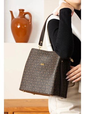 Just Polo  JP2117 Desenli Baskılı El ve Omuz Kadın  Çantası   ÖZT2117