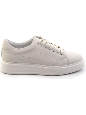 Bambi Beyaz Leather Erkek Sneaker E01589521603