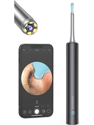 Bebird T5 3mp Kamera 3.5mm Lens Şarjlı Wıfı Görüntülü Kulak Temizleyici Siyah Renk