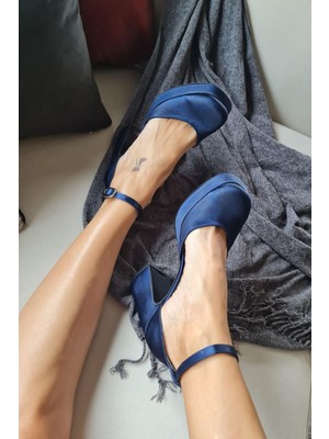 024 21 Topukla Kadın Platformlu Bilekden Bağlamalı Topuklu Ayakkabı