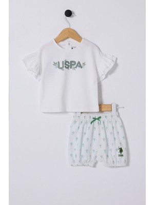U.S. Polo Assn. Kız Bebek Beyaz Bebek Takım