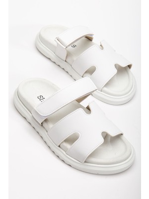 Azure Kadın Yumuşak Tabanlı Günlük Beyaz Terlik