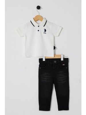 U.s Polo Assn Erkek Bebek 2li  Pike T-Shırt Takım Beyaz
