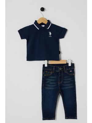 U.s Polo Assn Erkek Bebek 2li  Pike T-Shırt Takım Lacivert