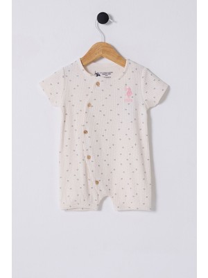 U.S. Polo Assn. Kız Bebek Beyaz Tulum