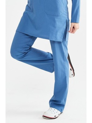 Ultralycra Modest - Likralı Doktor Hemşire Tesettür Tek Alt Forma, Indigo