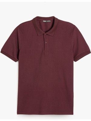 Koton Slim Fit Kısa Kollu Pamuklu Polo Yaka Tişört