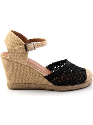 Bambi Siyah  Kadın Espadril K01874414028