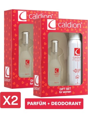 Caldion Bayan Parfüm Set 50 ml EDT+150 ml Deo x 2 Adet Set