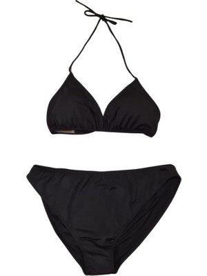 Butik Çağrı Mayo Siyah Kadın Bikini Takımı Üçgen Kalıp