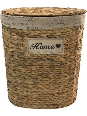 Sever Hasır Açık Kahve Oval Çamaşır Sepeti 53 cm