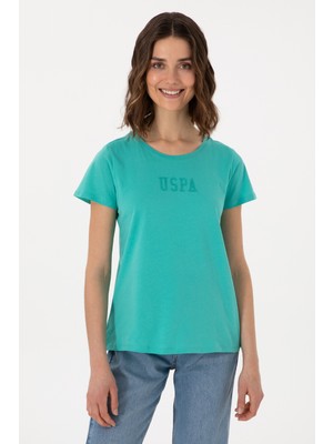U.S. Polo Assn. Kadın Mint Bisiklet Yaka Tişört 50297454-VR090