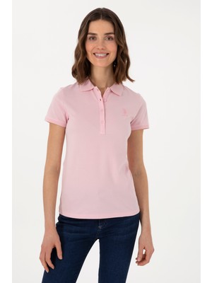 U.S. Polo Assn. Kadın Açık Pembe Basic Polo Yaka Tişört 50300896-VR078
