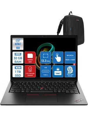 Lenovo Thinkpad L13 G5 Yoga Ultra 7 165U 32GB 1tb 13.3" Wuxga Windows 11 Home Nanosim Dokunmatik Yapay Zeka Destekli Bilgisayar L21LM0037TXH02