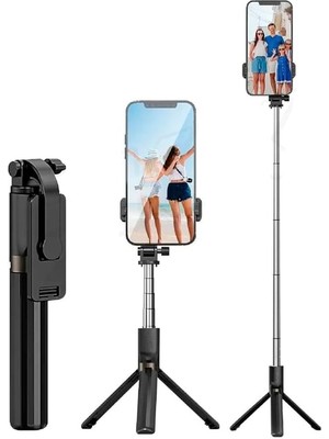Akıllı Telefonlar Için Tripod, Kablosuz Uzaktan Deklanşör, Selfi Çubuğu G5 Telefon Tutucu