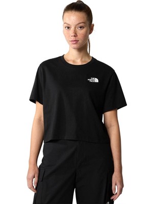 The North Face Simple Dome Kadın Outdoor T-Shirt Siyah Renk, XS Beden, Dış Mekan Kullanımı İçin Rahat Kumaş Nf0a87u4jk31