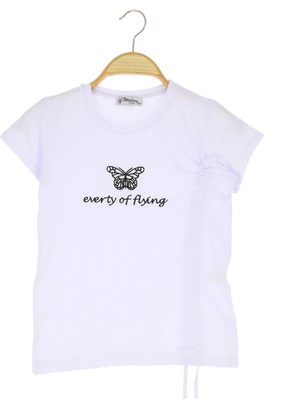 Kız Çocuk Büzgülü T-Shirt