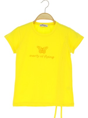 Kız Çocuk Büzgülü T-Shirt