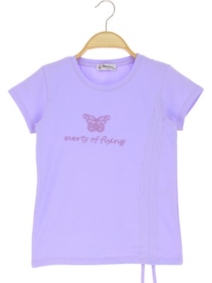 Kız Çocuk Büzgülü T-Shirt