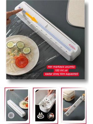 Streç Film Kesme Aparatı Streç Film Kesici Vakum Sabitlemeli Streç Film Kesim Kutusu