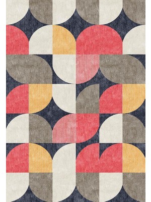 Çam Halı Siesta Modern 32-525 Modern Desenli Dokuma Tabanlı Yıkanabilir Şönil Salon ve Oda Halısı