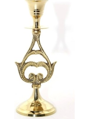 Tekli Pirinç Şamdan Model 6