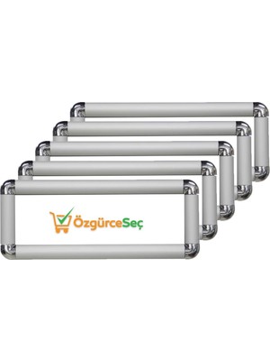 Kapı Isimliği Alüminyum Çerçeve Rondo Açılır Kapanır (10X30) 5 Adet