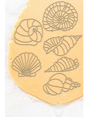 Oalpo Deniz Kabuğu Kurabiye Kalıbı, Hamur Şekillendirici, 6'lı Set