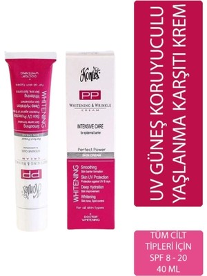 Kontes Luxury Pp Whitening Wrinkle Cream 10 ml Normal Ciltler İçin A Vitamini Etkili Dolgunlaştırıcı