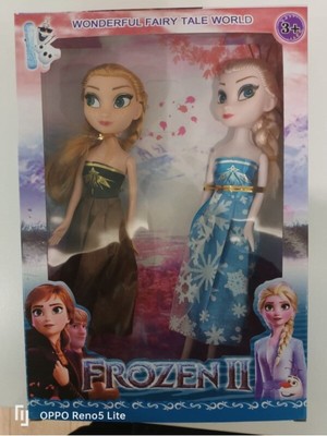 Luxury Oyuncak Karlar Ülkesi Elsa ve Anna Ikili Bebek Oyun Seti 1 Adet