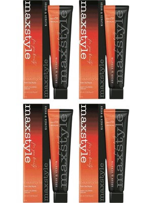 Maxstyle SPS344 Argan ve Keratin 2025/06.08 Tütün Kahve 60 ml 4 Adet Saç Boyası Oksidansız
