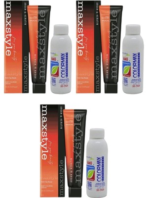 Maxstyle SPS769 Argan ve Keratin 2025/07.08 Açık Tütün Kahve 60 ml 3 Ad Saç Boyası + 3 Ad 90 ml Oksidan