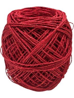 Angel Çanta Aksesuar Çanta 100 gr Sarılmış Kağıt Ip Kırmızı Simli