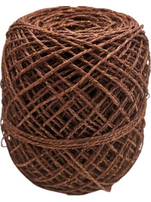 Angel Çanta Aksesuar Çanta 100 gr Sarılmış Kağıt Ip Koyu Kahve Simli