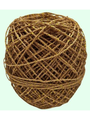 Angel Çanta Aksesuar Çanta 100 gr Sarılmış Kağıt Ip Koyu Hasır Renk Simli