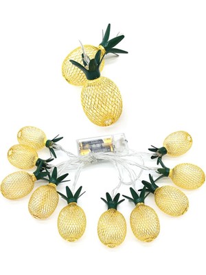 2m 10 LED Pilli 2 Kademeli Ananas LED Işık MZ6200-251