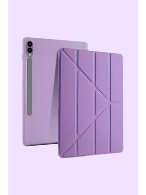 Nezih Case Samsung Tab S9 (X710) / Tab S9 Fe (X510) Kılıf Kalem Bölmeli Uyku Modlu Standlı Arkası Silikon Kapaklı Kılıf